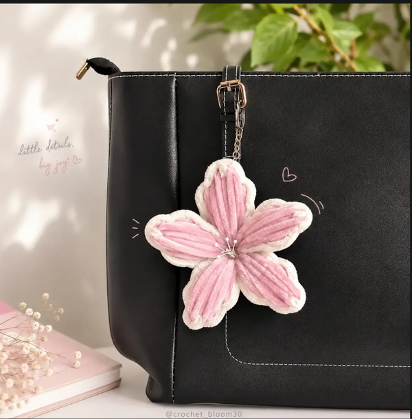 Crochet Flower Keychain